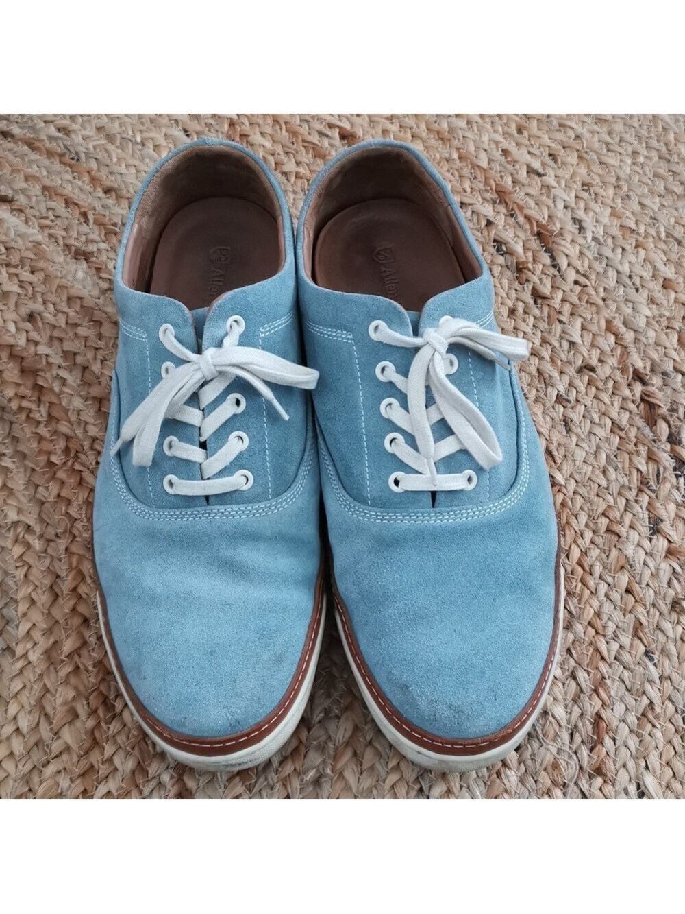Allen Edmonds Porter City Blue Suede Casual Oxford Sneakers Size 14 D